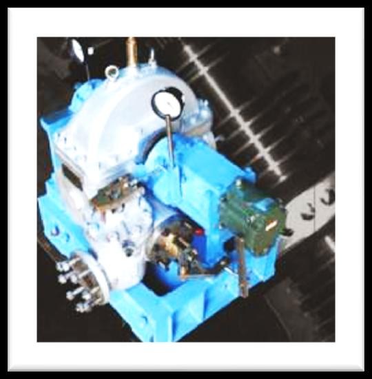 Close-up view of a steam turbine unit during service inspection